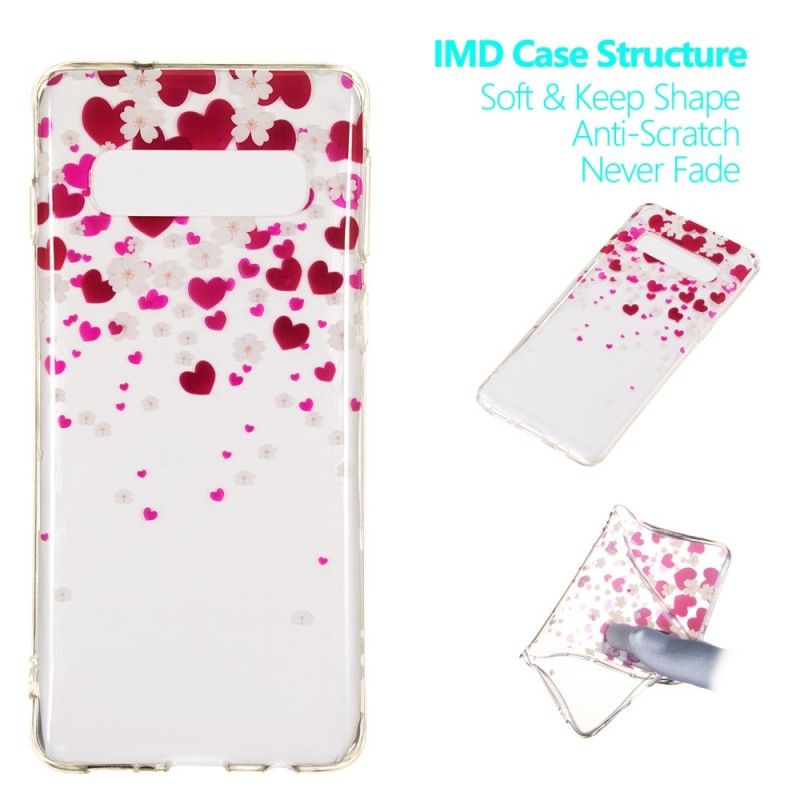 Case Hoesje Samsung Galaxy S10 Telefoonhoesje Regen Van Harten
