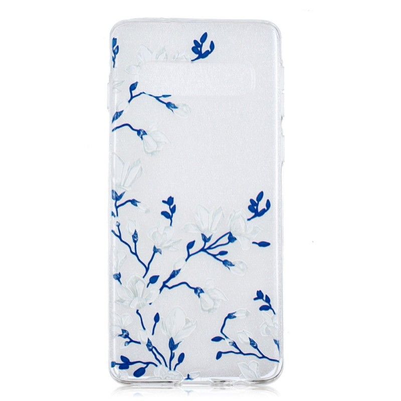 Case Hoesje Samsung Galaxy S10 Telefoonhoesje Witte Bloemen