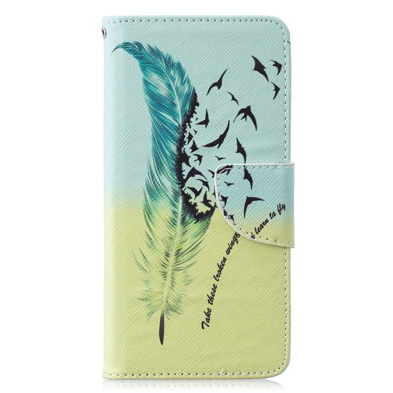 Cover Folio-hoesje Samsung Galaxy S10 Telefoonhoesje Leren Vliegen