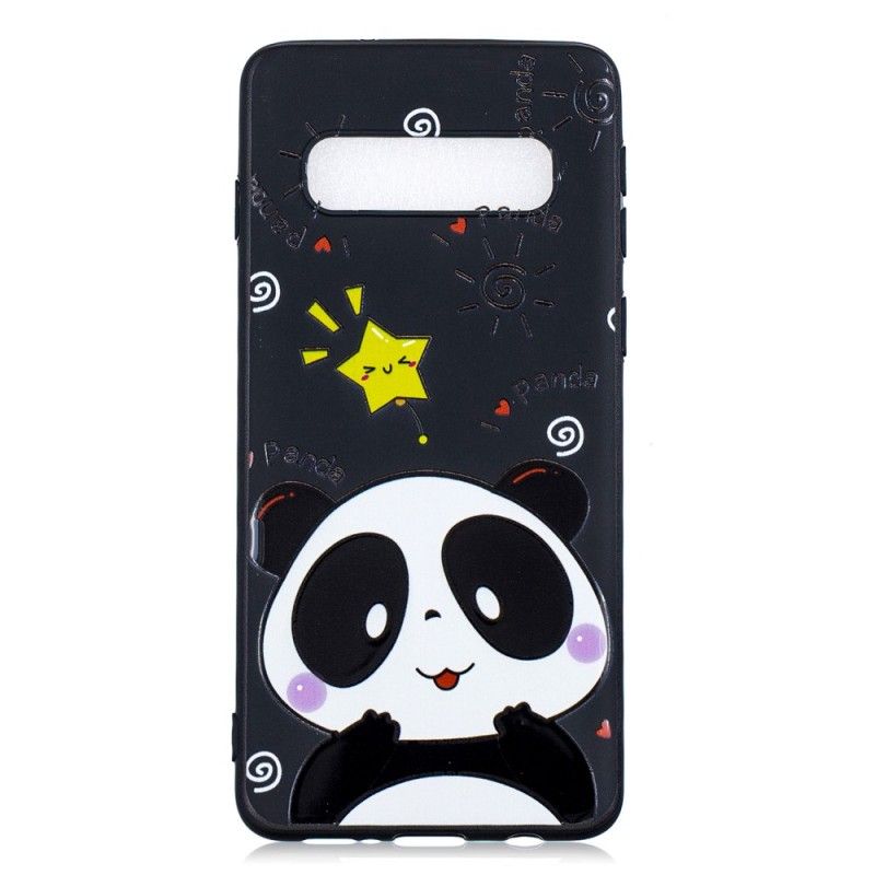 Cover Hoesje Samsung Galaxy S10 Telefoonhoesje Panda-Ster