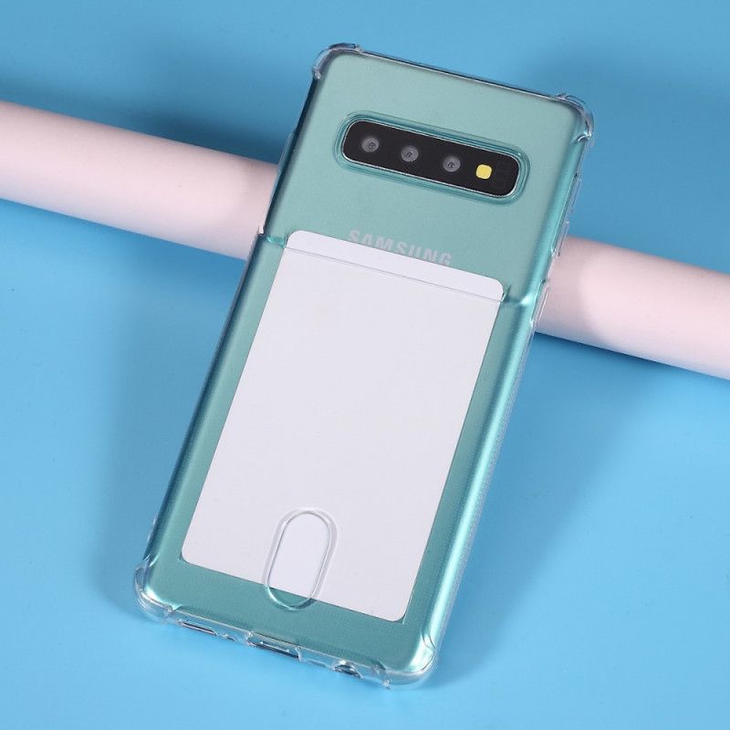 Cover Hoesje Samsung Galaxy S10 Telefoonhoesje Transparante Kaarthouder