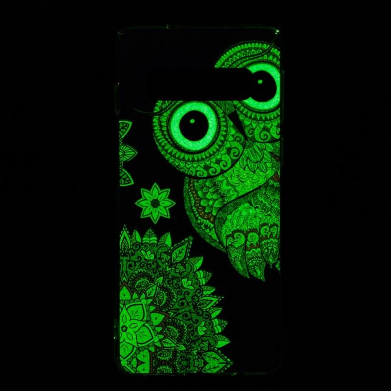 Hoesje Samsung Galaxy S10 Fluorescerende Mandala-Uil