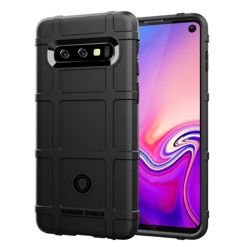 Hoesje Samsung Galaxy S10 Grijs Zwart Robuust Schild