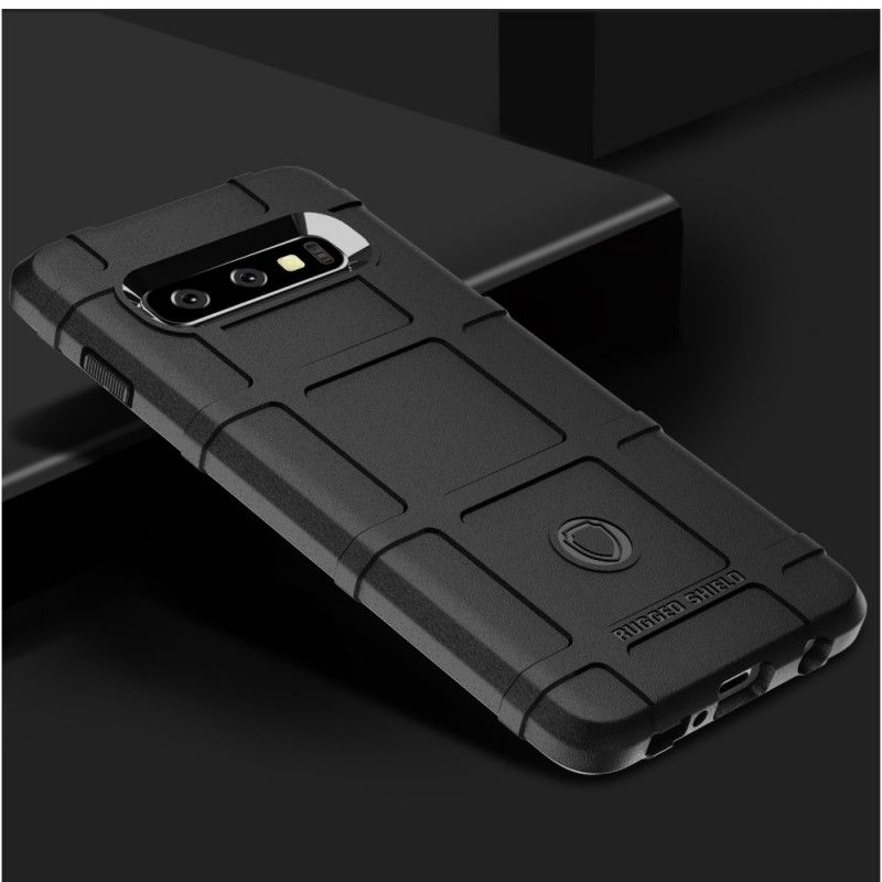 Hoesje Samsung Galaxy S10 Grijs Zwart Robuust Schild