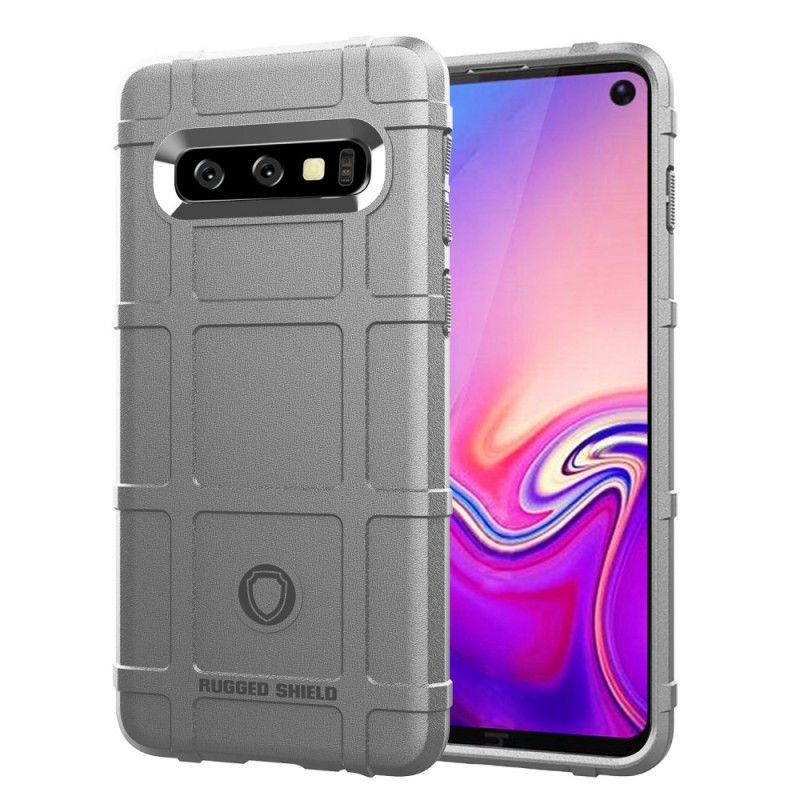 Hoesje Samsung Galaxy S10 Grijs Zwart Robuust Schild