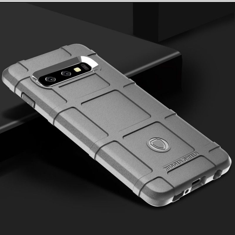 Hoesje Samsung Galaxy S10 Grijs Zwart Robuust Schild