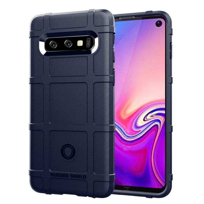 Hoesje Samsung Galaxy S10 Grijs Zwart Robuust Schild