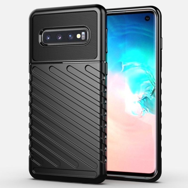 Hoesje Samsung Galaxy S10 Groen Zwart Donderreeks