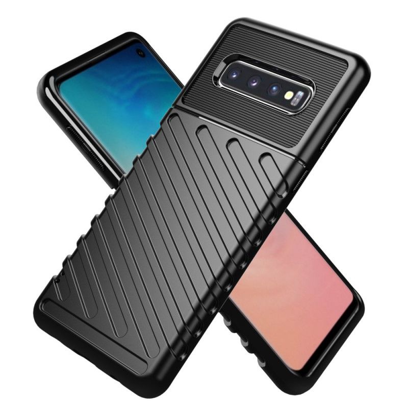 Hoesje Samsung Galaxy S10 Groen Zwart Donderreeks