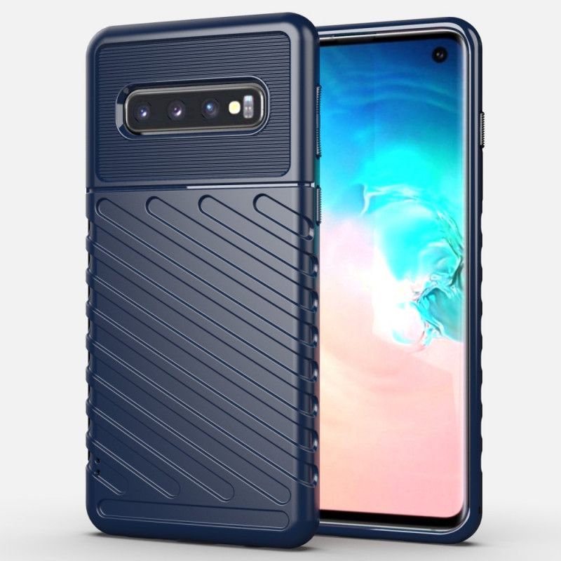 Hoesje Samsung Galaxy S10 Groen Zwart Donderreeks