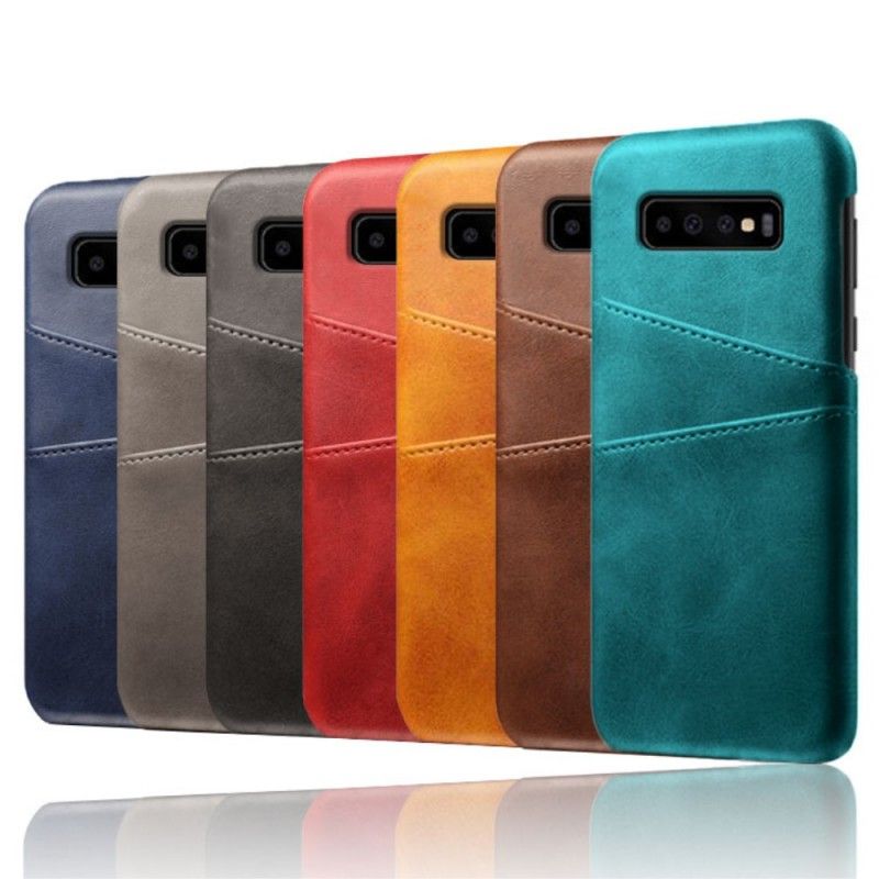 Hoesje Samsung Galaxy S10 Rood Zwart Kaarthouder