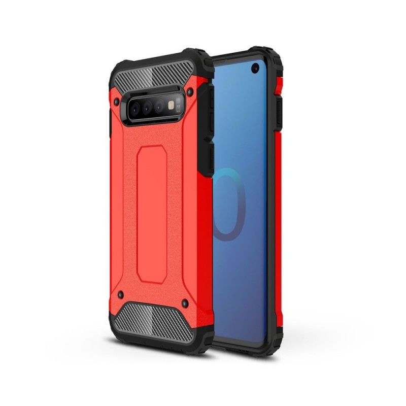 Hoesje Samsung Galaxy S10 Rood Zwart Overlevende