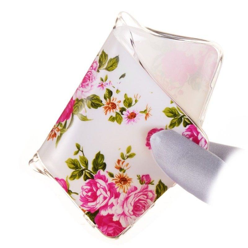 Hoesje Samsung Galaxy S10 Telefoonhoesje Fluorescerende Vrijheidsbloemen