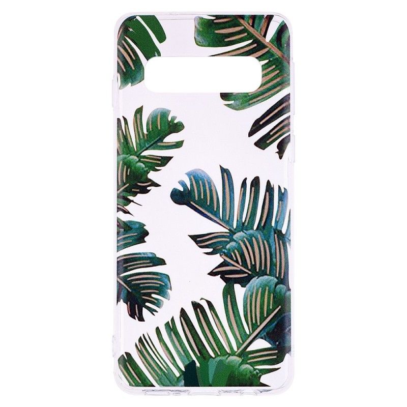 Hoesje Samsung Galaxy S10 Transparant Groen Blad