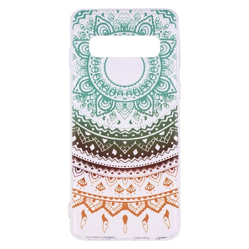 Hoesje Samsung Galaxy S10 Transparante Kleurrijke Mandala