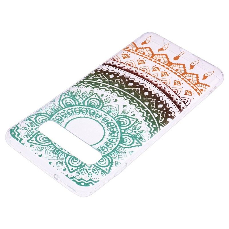 Hoesje Samsung Galaxy S10 Transparante Kleurrijke Mandala