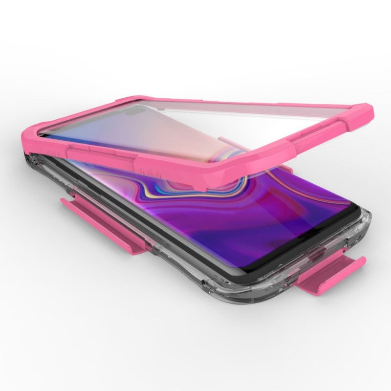 Hoesje Samsung Galaxy S10 Wit Zwart Waterdicht 10M