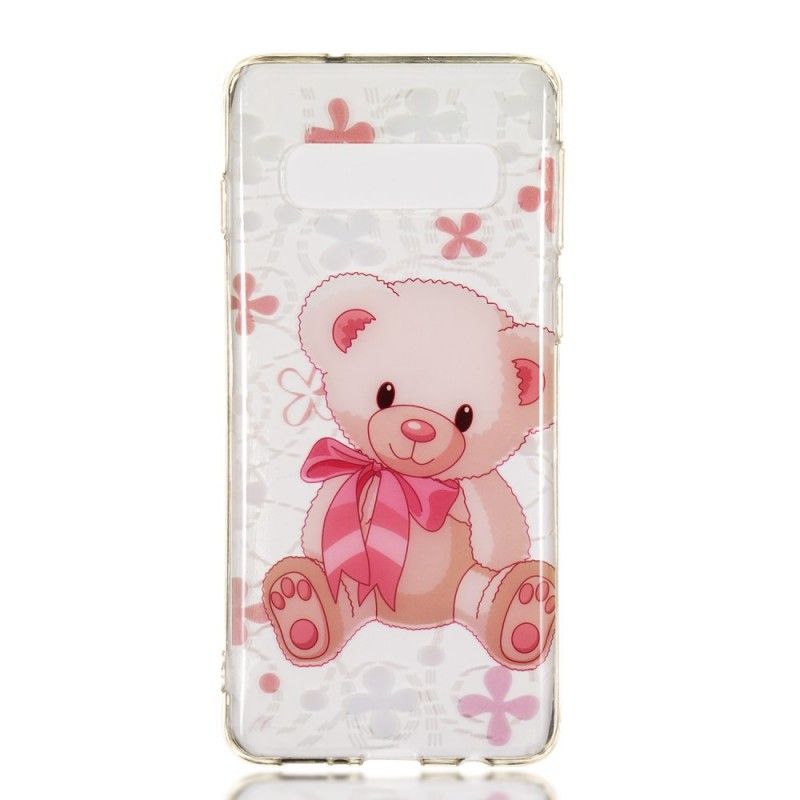 Hoesje voor Samsung Galaxy S10 Schattige Teddybeer