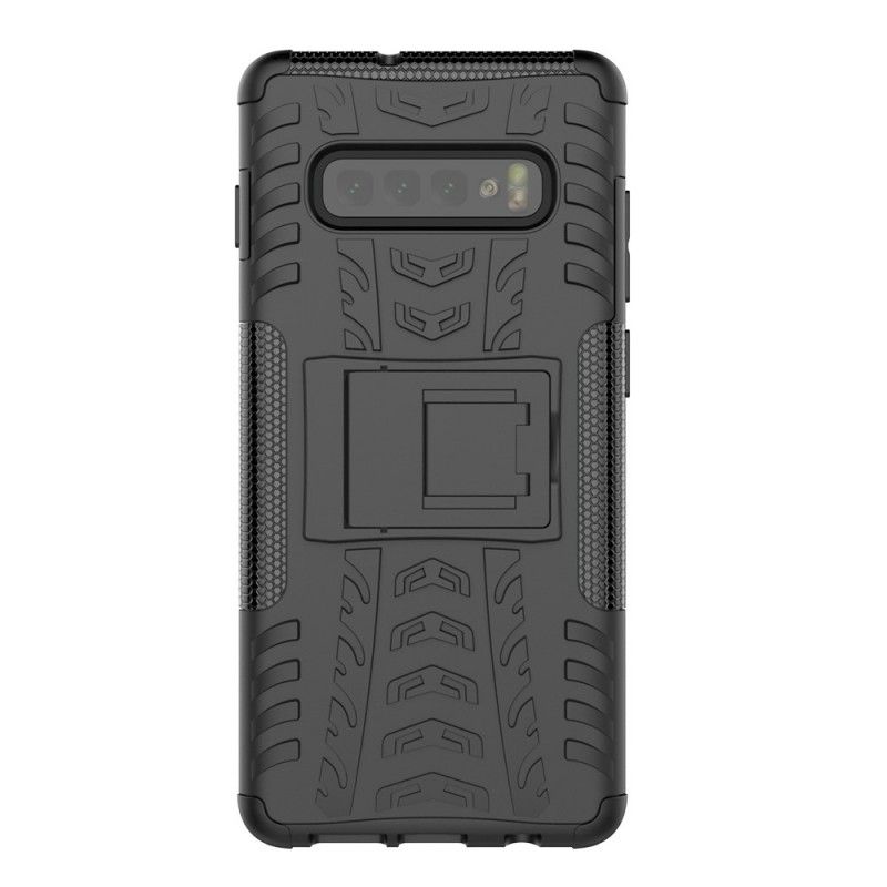 Hoesje voor Samsung Galaxy S10 Wit Zwart Ultrabestendig