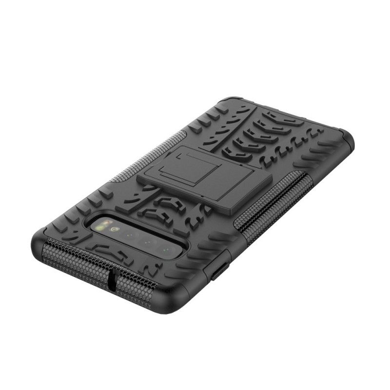 Hoesje voor Samsung Galaxy S10 Wit Zwart Ultrabestendig