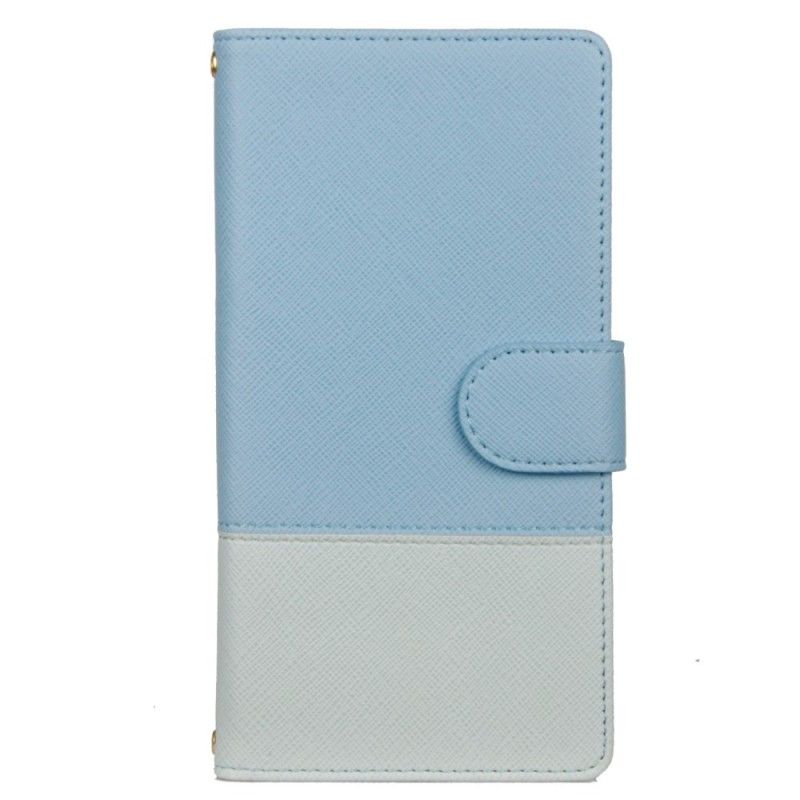 Leren Hoesje Samsung Galaxy S10 Grijs Zwart Tweekleurig Kunstleer