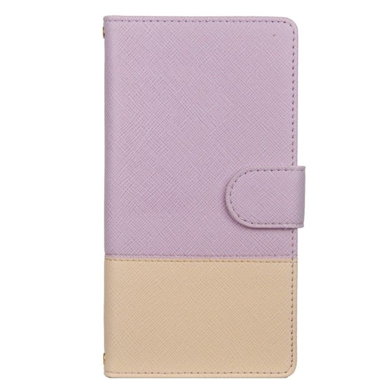 Leren Hoesje Samsung Galaxy S10 Grijs Zwart Tweekleurig Kunstleer