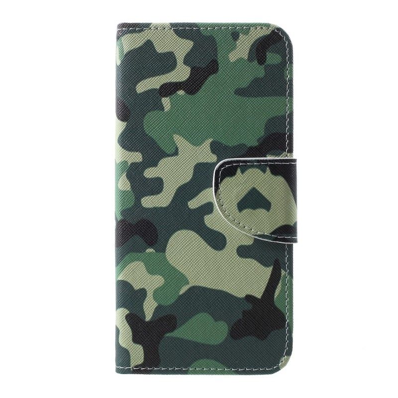 Leren Hoesje Samsung Galaxy S10 Militaire Camouflage