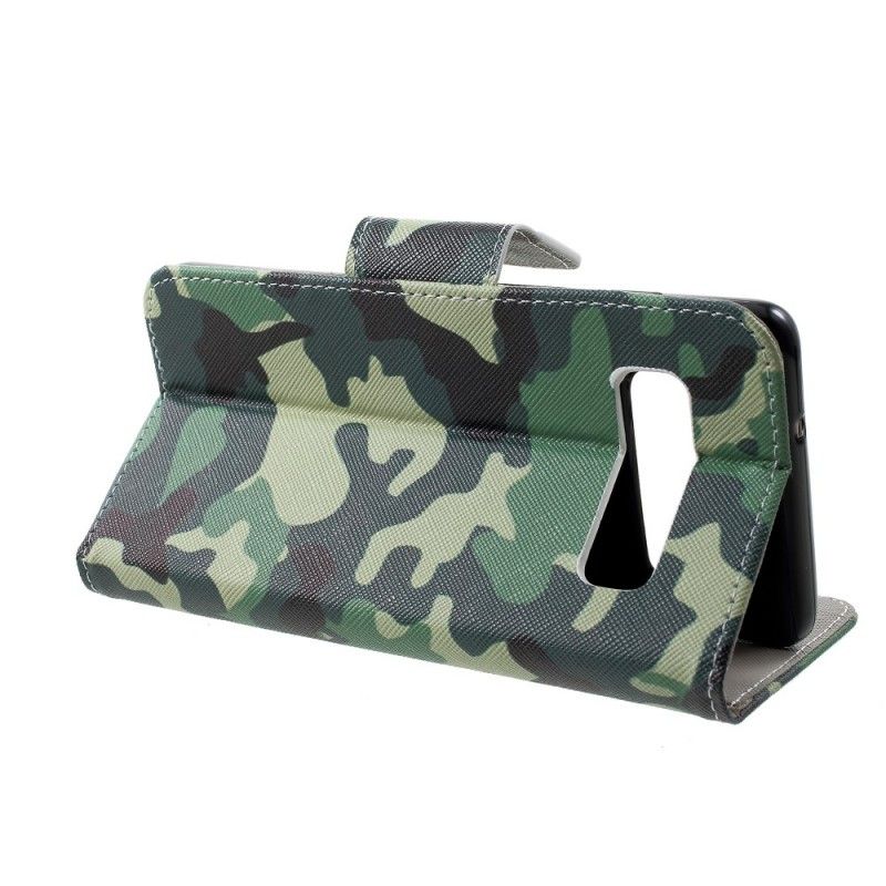 Leren Hoesje Samsung Galaxy S10 Militaire Camouflage