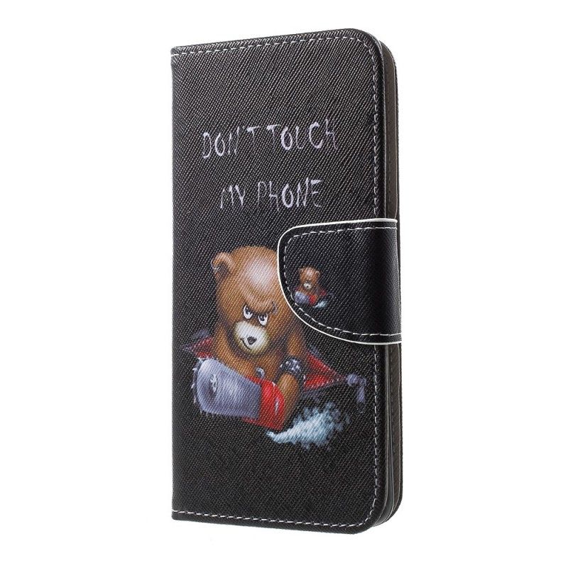 Leren Hoesje Samsung Galaxy S10 Telefoonhoesje Gevaarlijke Beer