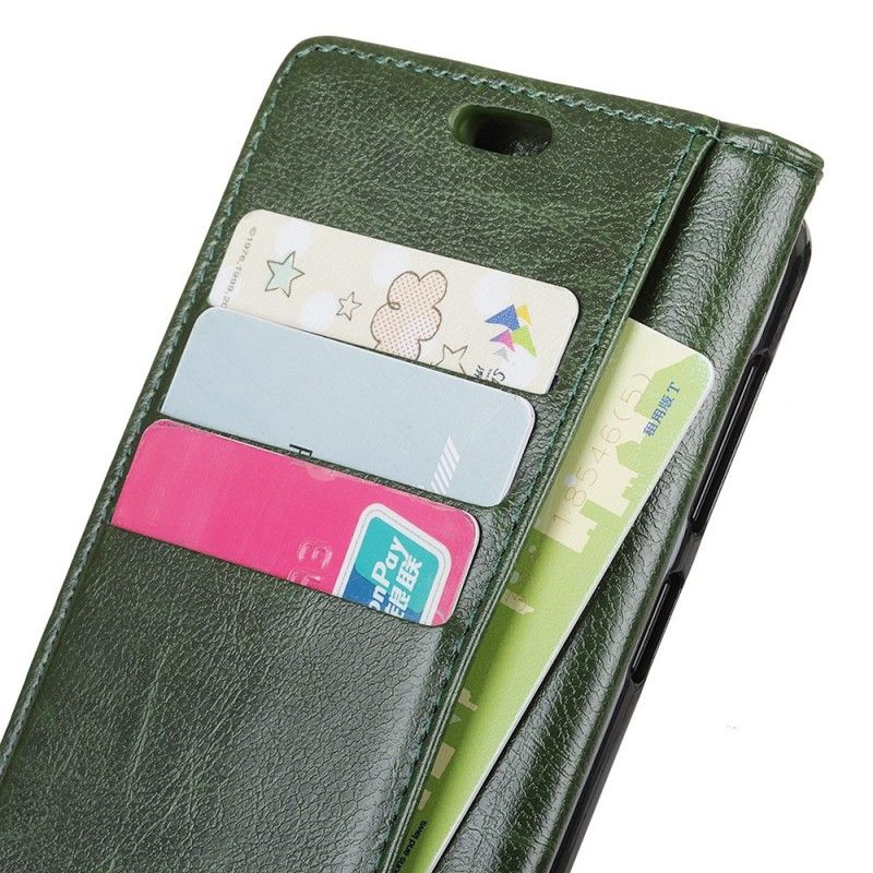 Leren Hoesje voor Samsung Galaxy S10 Groen Sluiting Elegantie Van Imitatieleer
