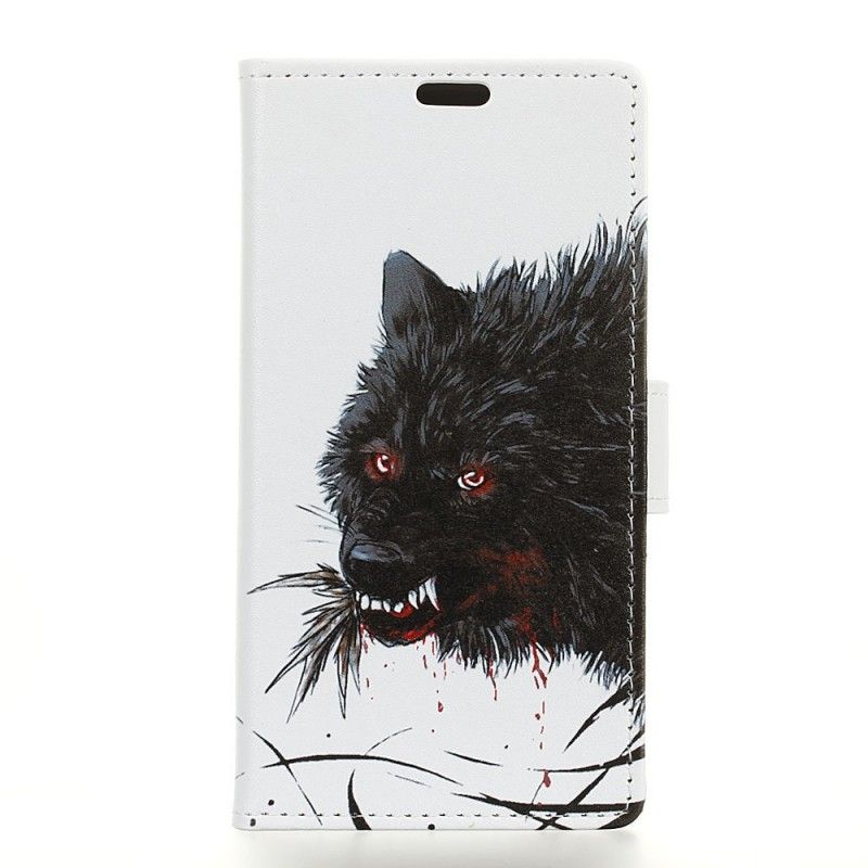 Leren Hoesje voor Samsung Galaxy S10 Hongerige Wolf