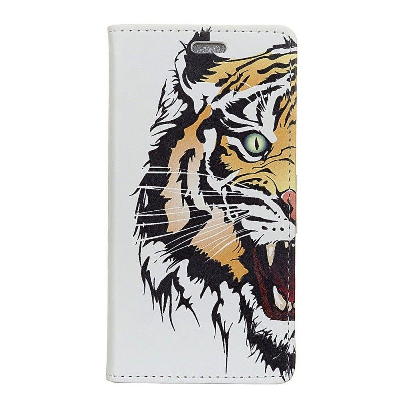 Leren Hoesje voor Samsung Galaxy S10 Woeste Tijger