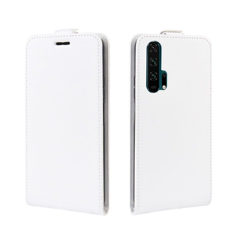 Bescherming Hoesje Honor 20 Pro Wit Zwart Retro Vouwen