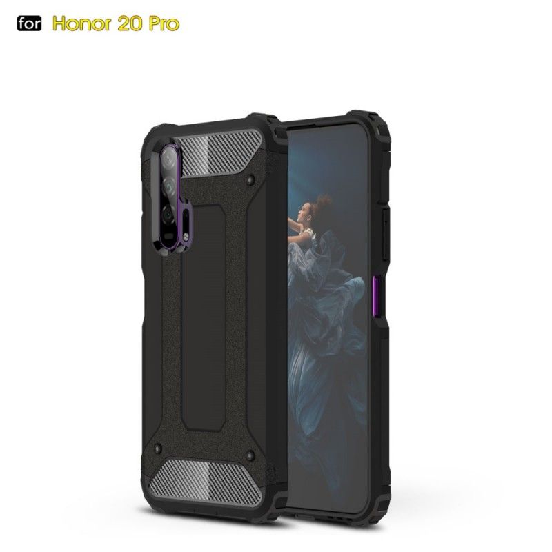 Cover Hoesje Honor 20 Pro Wit Zwart Telefoonhoesje Overlevende