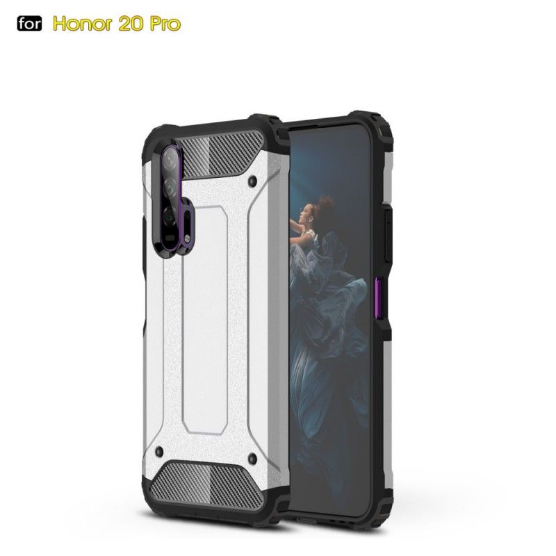 Cover Hoesje Honor 20 Pro Wit Zwart Telefoonhoesje Overlevende