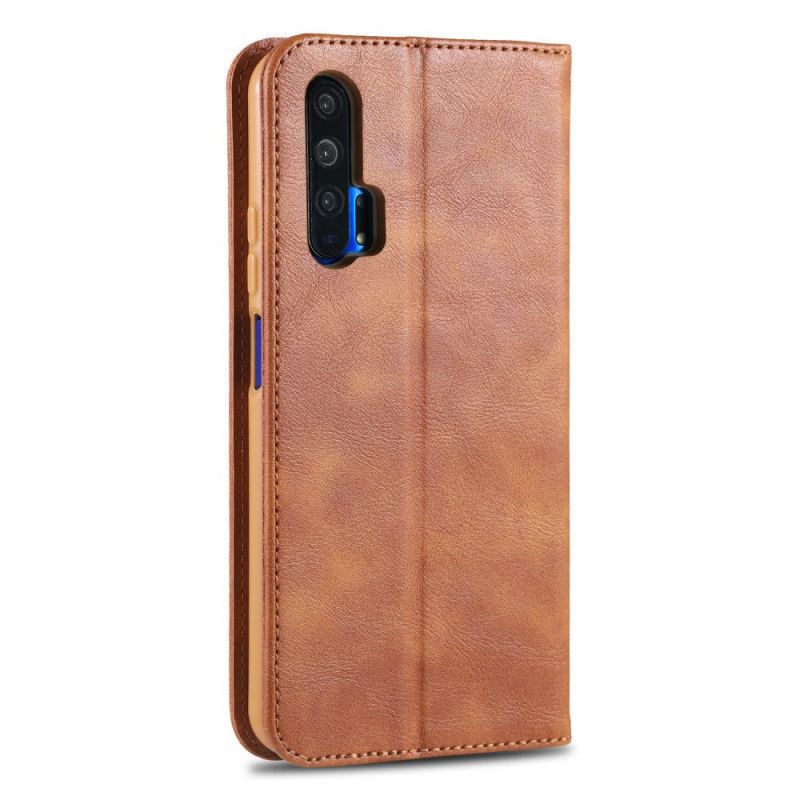 Folio-hoesje Honor 20 Pro Rood Zwart Azns Kunstleer