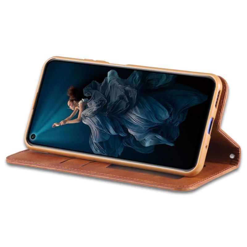 Folio-hoesje Honor 20 Pro Rood Zwart Azns Kunstleer