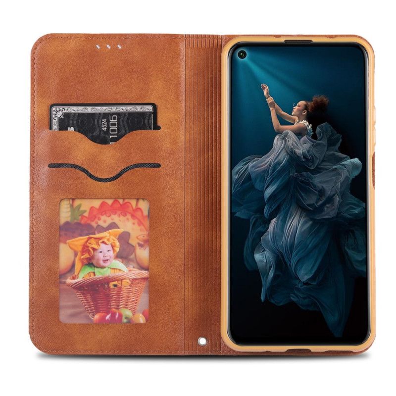 Folio-hoesje Honor 20 Pro Rood Zwart Azns Kunstleer