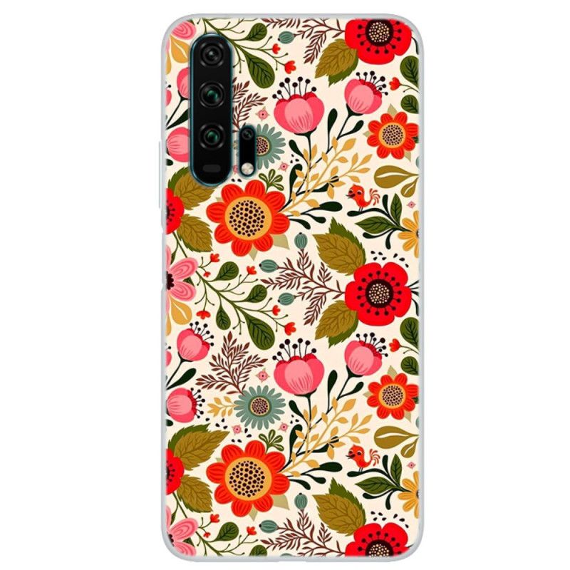 Hoesje Honor 20 Pro Bloementapijt