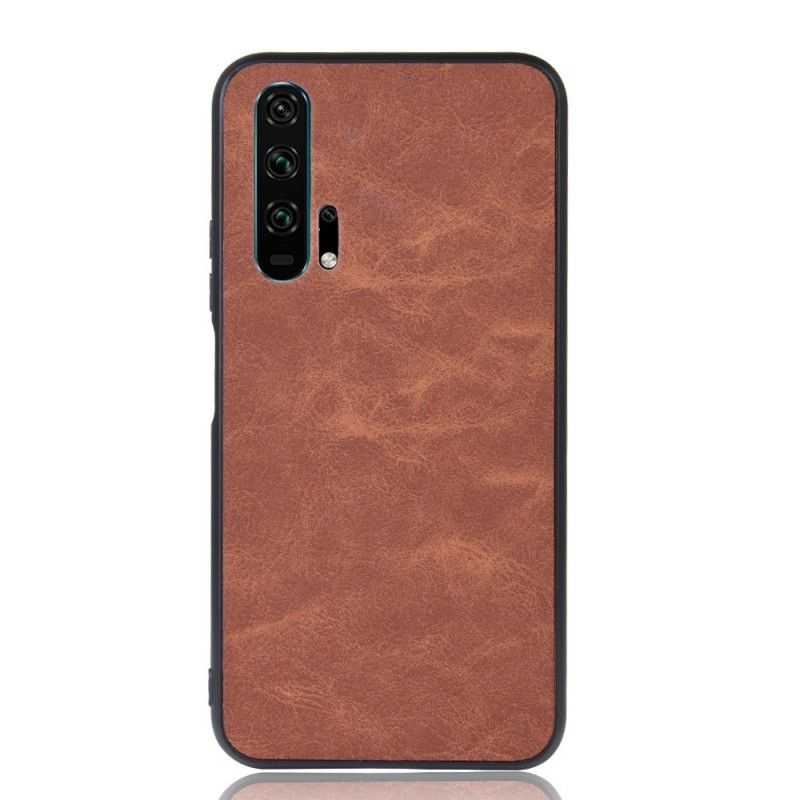 Hoesje Honor 20 Pro Bruin Vintage Look Leereffect