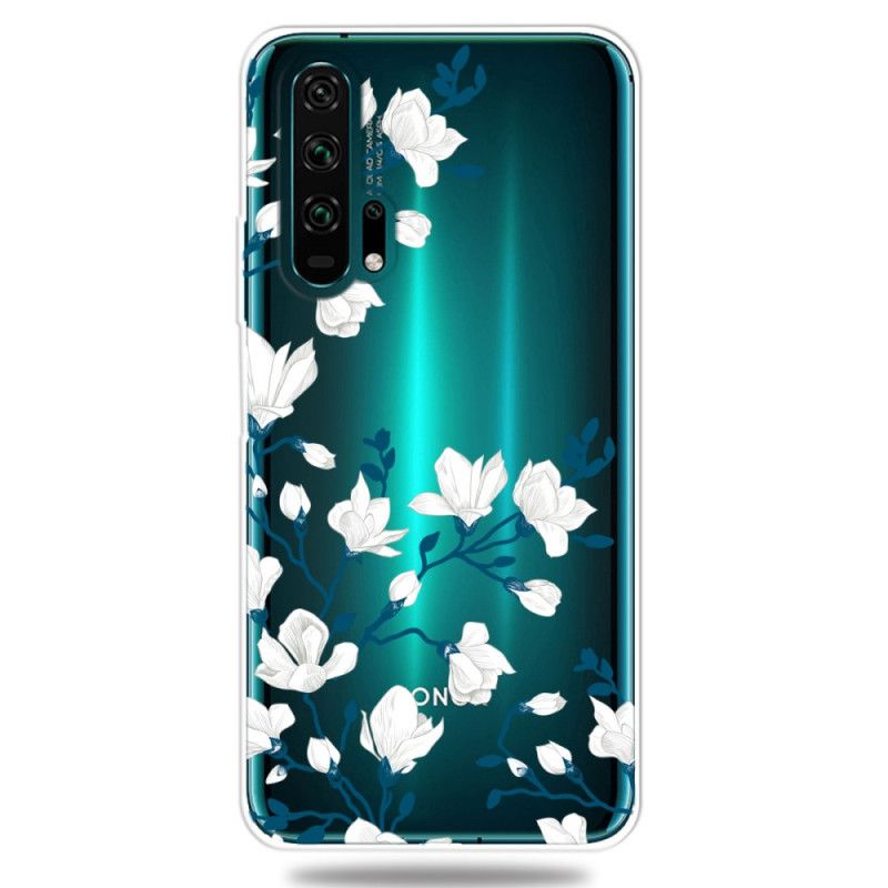 Hoesje Honor 20 Pro Witte Bloemen