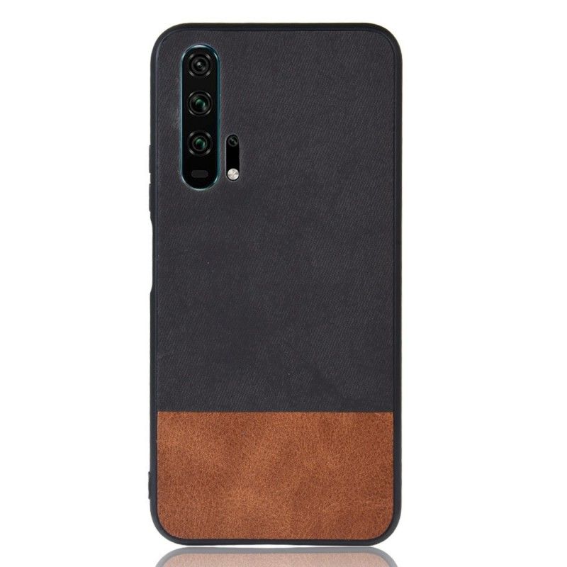 Hoesje Honor 20 Pro Zwart Tweekleurig Glad
