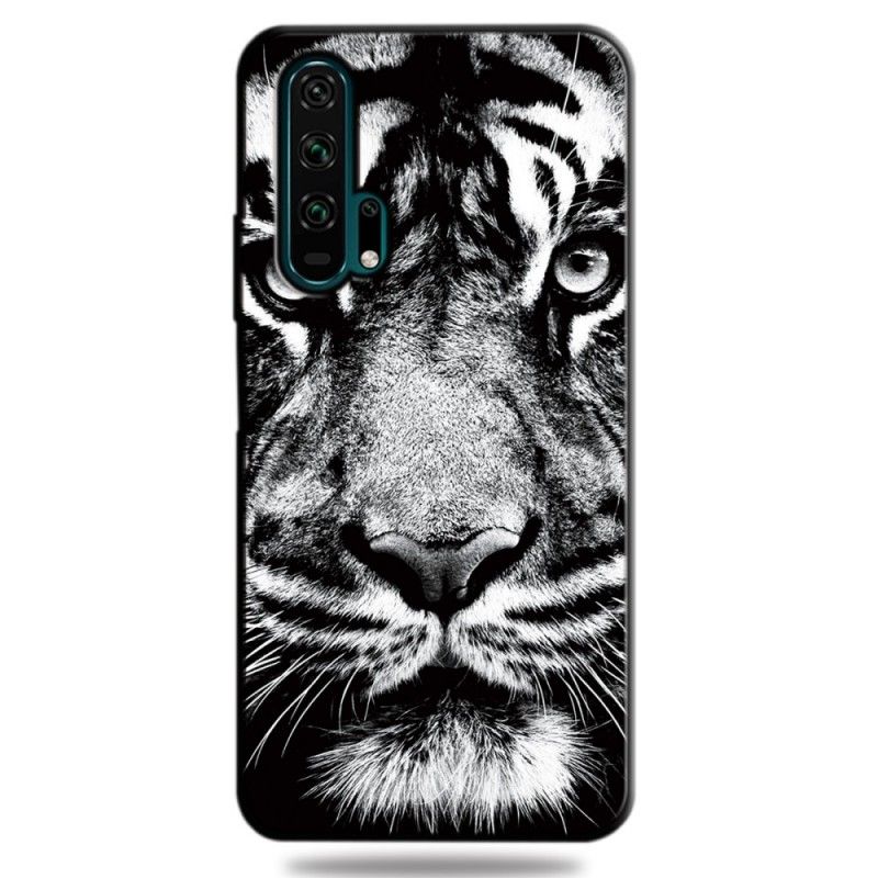 Hoesje Honor 20 Pro Zwart-Witte Tijger