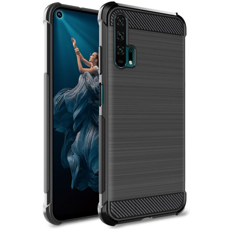 Hoesje voor Honor 20 Pro Imak Geborsteld Koolstofvezel