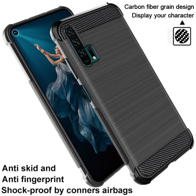 Hoesje voor Honor 20 Pro Imak Geborsteld Koolstofvezel