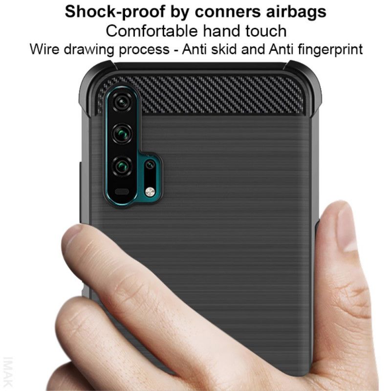 Hoesje voor Honor 20 Pro Imak Geborsteld Koolstofvezel