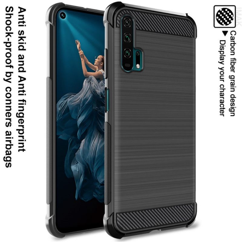 Hoesje voor Honor 20 Pro Imak Geborsteld Koolstofvezel