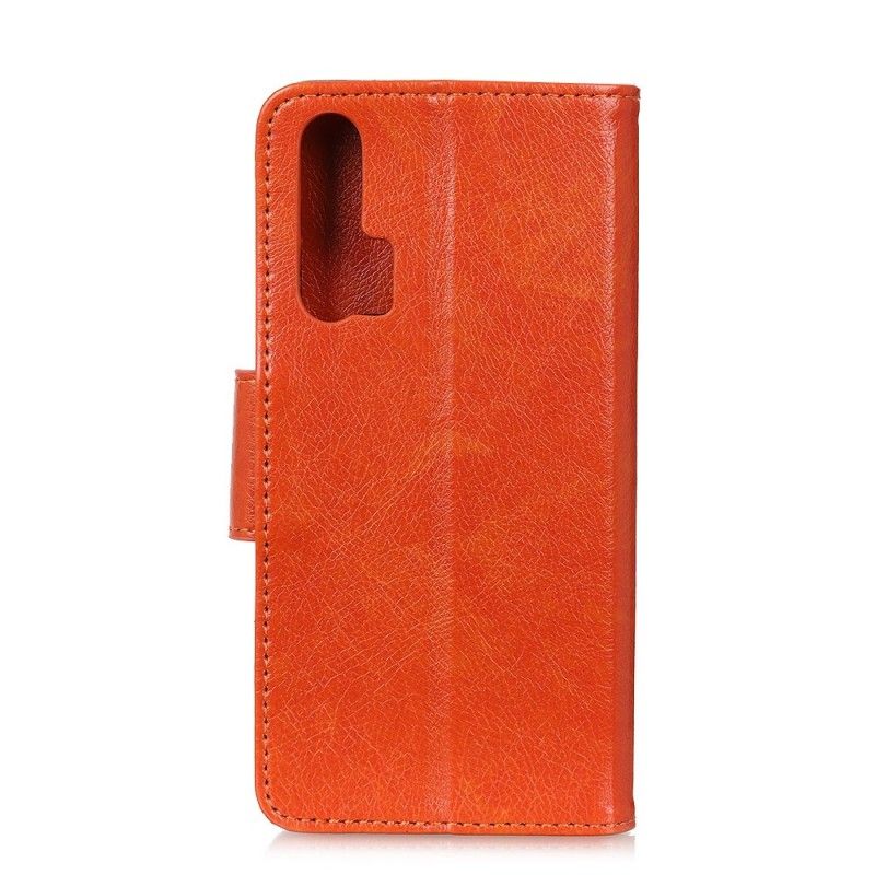 Leren Hoesje Honor 20 Pro Rood Zwart Nappaleder-Uitvoering