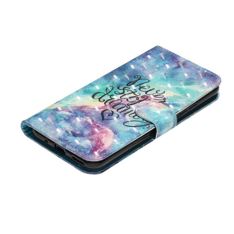 Leren Hoesje Honor 20 Pro Stop Nooit Met Dromen Van Lichte Plekjes Met String