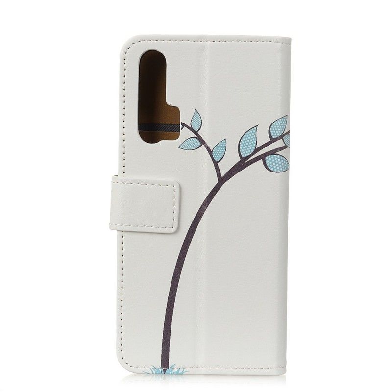 Leren Hoesje Honor 20 Pro Telefoonhoesje Paar Uilen In De Boom